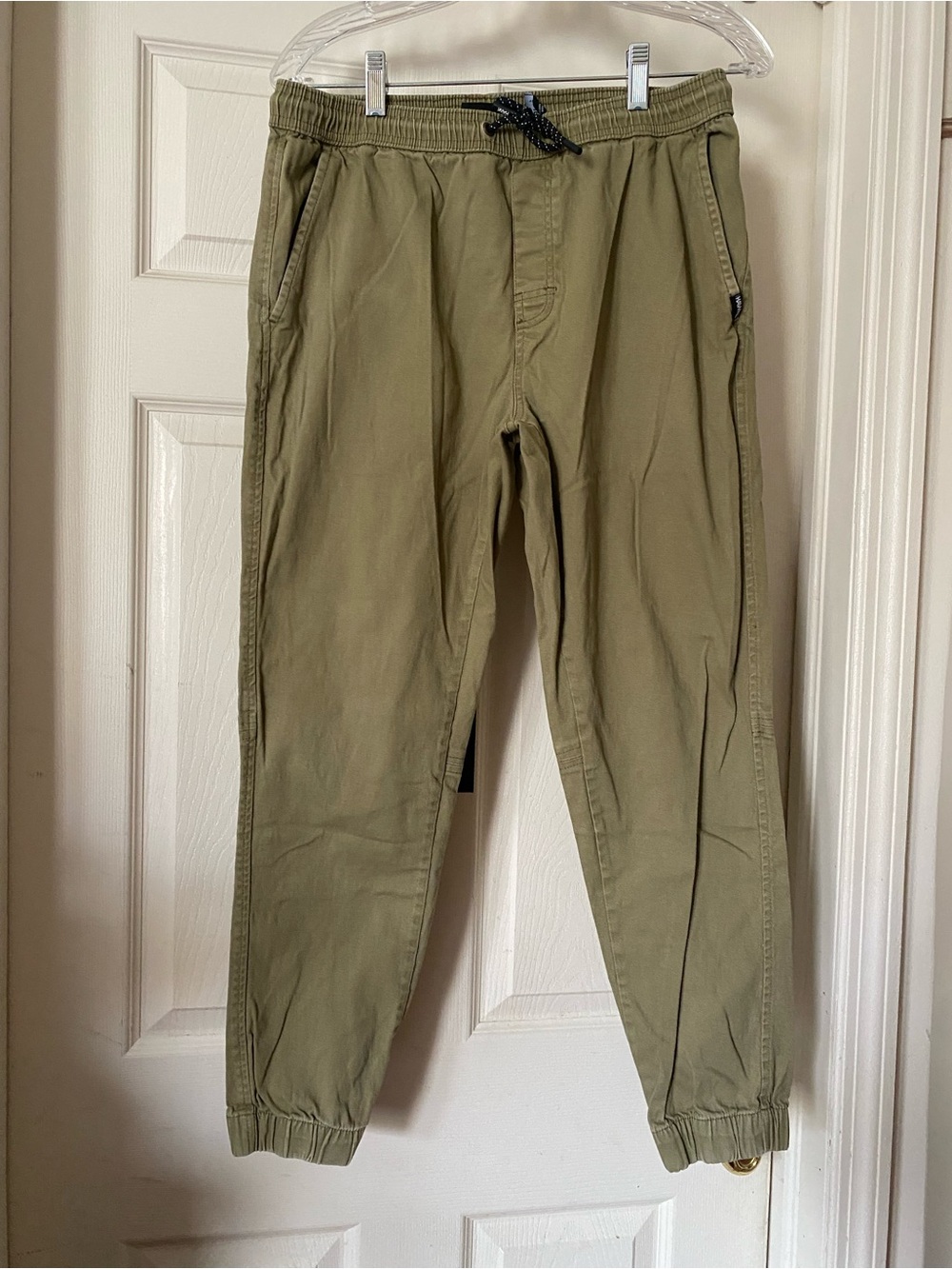 Tony Hawk Men's Olive Jogger Pants - Drawstring Elastic Waist